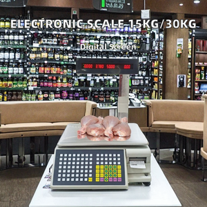 Báscula Electrónica Comercial Veidt de 30 kg, Báscula Inteligente de Acero Inoxidable con Función de Conteo, Impresión de Recibos con Código de Barras - Product Image 2