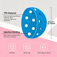 Balle de pickleball en TPE bicolore, moulée par injection, 26 ou 40 trous, pour jeu intérieur et extérieur