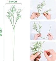 Bouquets de gypsophile blancs de haute qualité YM, fleurs artificielles au toucher réel, décoration de mariage et accessoires essentiels pour événements