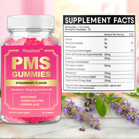 OEM Private Label Kastanjebessen Dong Quai Citroenmelisse Extract & Vitamine B6 PMS Verlichting Gummies Vrouwen Pre-Menstruatie Stemmingsverbeteraar