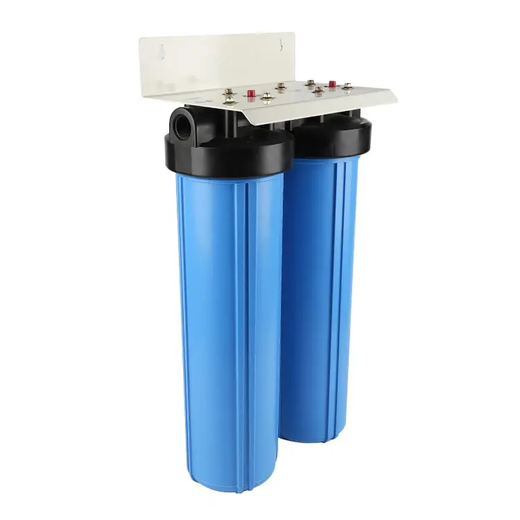 Sistema de filtración de agua para toda la casa de 2 etapas, con filtro CTO de sedimentos de 10 "x 4,5" (cloro, sabor y olor), entrada/salida de 1"