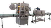 Machine d'étiquetage rétractable à manchon PLC électrique automatique pour les cartons de boissons au vin de boisson d'eau minérale en bouteille