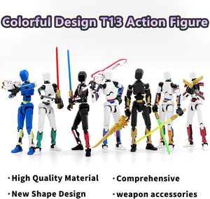 Set di 5 Action Figure T13 <span class=keywords><strong>Titan</strong></span> di Falandi - Materiale PVC, Robot con Spada Laser Multicolore - Product Image 6