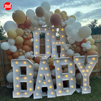 4ft Oh bébé chapiteau ampoule lettres mosaïque numéros numéros de ballon pour les décorations d'événements de fête