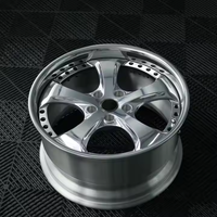Jantes de Roues en Alliage d'Aluminium Forgé RSCR Custom Chrome Bi-Partie 17 18 19 20 Pouces Polies 5x112 5x120 5x114.3, Jantes VSKF