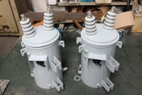 Transformateur monophasé immergé dans l'huile, monté sur poteau, pour ligne de distribution aérienne, réseau électrique rural, 10kV 11kV 25kVA 160kVA