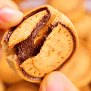 Biscuits et gâteaux sandwichs aromatisés à la noisette pour étudiants, vente en gros, <span class=keywords><strong>usine</strong></span> de fabrication de biscuits - Product Image 5