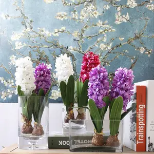 FC-R133 Hyacint Kunstbloem Hyacint Met Lamp Valse Bloem Decoratie Bloem Woondecoratie