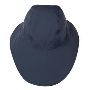 Unisex verano OEM Nylon impermeable <span class=keywords><strong>pescador</strong></span> <span class=keywords><strong>lluvia</strong></span> sombreros con cadena personalizado bordado Logo cuello solapa cubo sombrero - Product Image 2