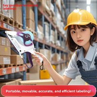 Machine d'étiquetage manuelle rapide et compacte pour bouteilles rondes – Gadget d'étiquetage adhésif