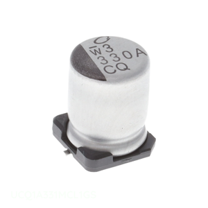 Condensateur SMD à montage en surface 330 µF 20 % 10 V, canal fabricant UCQ1A331MCL1GS, 330 µF, aluminium - Product Image 1