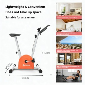 Vélo d'exercice vertical CRYSTAL SJ001 à transmission par courroie, résistance magnétique, écran LCD, siège réglable, 150 kg, pour <span class=keywords><strong>cardio</strong></span> fitness à domicile - Product Image 4
