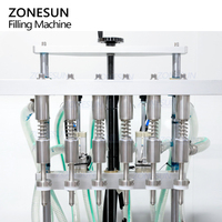 ZONESUN ZS-VTZL100 automatique 6 têtes bouteille en verre whisky rhum gravité débordement liquide niveau Machine de remplissage avec pompe de remplissage
