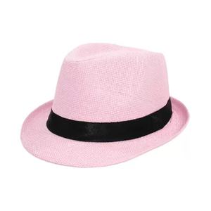 Chapeau de jazz d'été décontracté en paille 100 % fait main, protection solaire, cadeau original pour les amateurs de plage avec couleur et logo personnalisés - Product Image 3