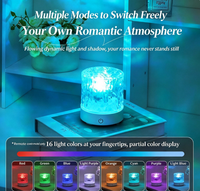 Lampe d'ambiance à projection d'ondulations d'eau, style célébrité internet, lampe de chevet romantique à effet flamme, lampe de table USB dynamique