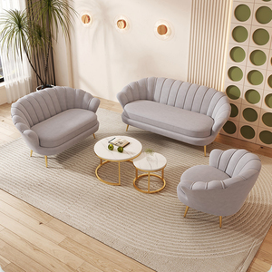 <span class=keywords><strong>Silla</strong></span> de casa de lujo oro nórdico moderno Metal terciopelo conjuntos sillón Ala espera muebles sofá acento salón sillas de sala de estar - Product Image 5