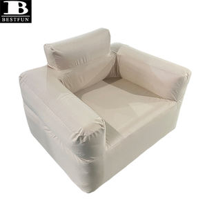 Canapé simple <span class=keywords><strong>gonflable</strong></span> automatique à clé unique avec fauteuil pneumatique avec pompe à batterie intégrée de 2000mAh/détachable rechargeable par USB - Product Image 1