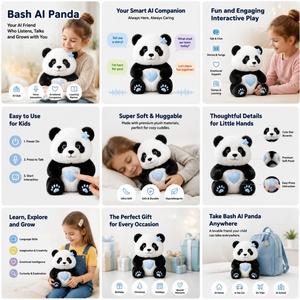 Panda de Peluche Reconfortante, Compañero Acurrucable, Amigable y Alegre con Corazón de Amor LED - Product Image 5