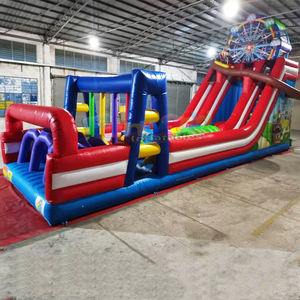 Castillo inflable con pista de obstáculos, tipo rueda gigante, para fiestas infantiles. - Product Image 1