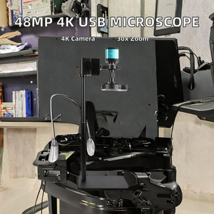 YIZHAN 48MP 4Kビデオ顕微鏡単眼モデル150XH1605B 150Xズーム<span class=keywords><strong>C</strong></span>マウントレンズLEDライトUSB工業用カメラ修理用 - Product Image 3