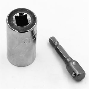 Juego de 2 piezas: Vástago de extensión de trinquete con bola de acero de conversión mágica + 7-19 + 3/8, acabado cromado - Product Image 3