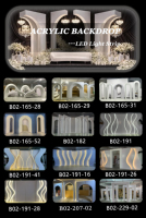Décorations de mariage LEDA, accessoires de fond de scène luxueux et élégants, ensemble de fonds de scène en PVC acrylique avec éclairage LED pour les scènes de mariage