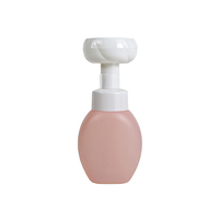 Pompe à mousse à clipser de 300 ml, flacon à mousse en forme de fleur, flacon distributeur en plastique de forme irrégulière pour nettoyant visage.