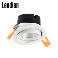 Nouveau projecteur encastré LED commercial 5w 7w 12w 15w Spot lumineux Plafond Réglable Dimmable Downlight 3w Spot LED de plafond