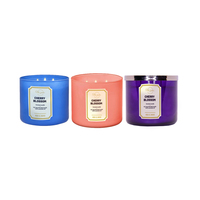 Promo Panas Lilin Aroma Asli Label Pribadi Grosir Stoples Kaca Ramah Lingkungan Bahan Pembuatan Lilin Kedelai 3 Sumbu Aroma Kuat