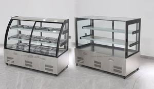 Réfrigérateur de présentation de gâteaux aux légumes commercial personnalisé en usine, en acier inoxydable, refroidissement direct pour Malatang - Product Image 4