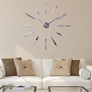 Commercio all'ingrosso moderno di <span class=keywords><strong>grandi</strong></span> dimensioni arte 3D fai da te autoadesivo della parete <span class=keywords><strong>adesivi</strong></span> orologio - Product Image 2