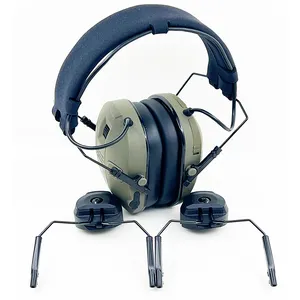 Tactische Headset Elektronische Oorkappen Gehoorbescherming Met Arc Rail Adapter Compatibel Snelle Helm Ach Helm Mich Helm