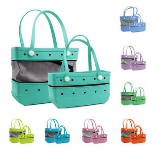 Sac de plage en caoutchouc EVA imperméable multicolores de taille moyenne nouvellement amélioré, sac fourre-tout en EVA pliable unisexe - Product Image 5