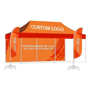 Logo kustom cetak luar ruangan tahan air iklan acara 3x3 3x6 tenda