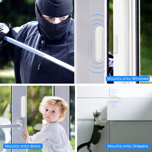Capteur de porte intelligent Tuya, alarme, contrôle par application, compatible Google Home et Alexa, capteur de porte et de fenêtre intelligent Wifi - Product Image 6