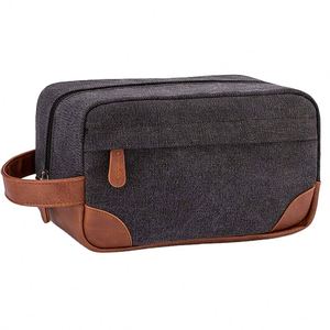 BSCI Factory Custom logo Mens Vintage Nylon Dopp <b>Kit</b> Toiletry Pochette Bathroom Toiletries Organizer Cosmetic Bags with Hanging - Product Image 6