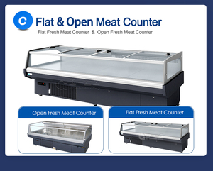 Exhibidor de Carne Refrigerado con Puerta Corredera de Vidrio, Mostrador de Carnicería, Exhibidor Refrigerado para Supermercado, para Pollo y Carne de Res - Product Image 5