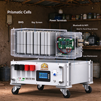 Batterie LiFePO4 5,12 kWh 51,2 V 100 Ah pour stockage d'énergie domestique, système solaire hors réseau pour l'Afrique, pour maisons rurales et petites entreprises