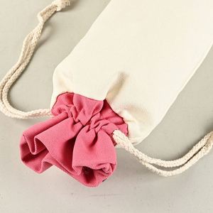 Multi-Color Canvas Tote <b>Bag</b> Set with Drawstring Pouch <b>Cream</b> Pink 2-Piece Shoulder <b>Bag</b> for Women Gift Shopping - Product Image 4