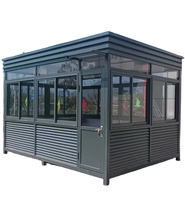 Kiosque de bureau en structure métallique pour extérieur, abri de jardin, maison conteneur en kit, mini-maison préfabriquée