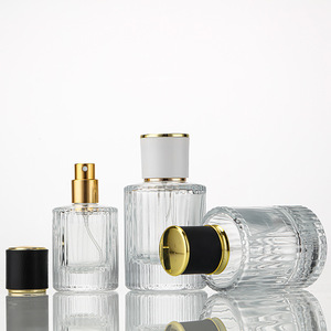 Flacon de parfum rond en verre vide de luxe personnalisé, rechargeable, 30 ml, 50 ml, avec vaporisateur doré - Product Image 6