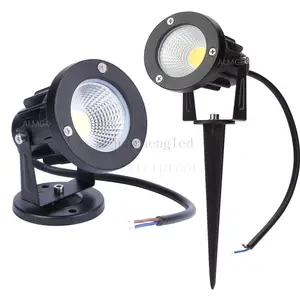 Reflector LED para paisaje de jardín, impermeable, 3W, 12V, 24V de CC, paredes, árboles, al aire libre, con soporte de espiga