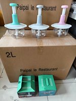 Multifunctionele huishoudelijke voedselhakker voor groenten, fruit en vlees, handmatige persmixer, keukenapparatuur van roestvrij staal