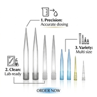 Embouts de pipette en plastique bleu transparent 1 ml, filtre stérile 10 µl-1000 µl