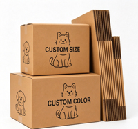 En stock, boîtes en carton personnalisées avec logos, boîtes en carton ondulé brun écologiques pour l'expédition.