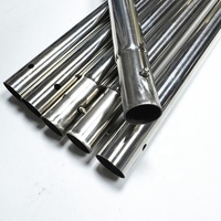 Perche télescopique en aluminium anodisé, tube sertissable réglable avec bouton de verrouillage à ressort pour tige d'outil ou poteau de tente