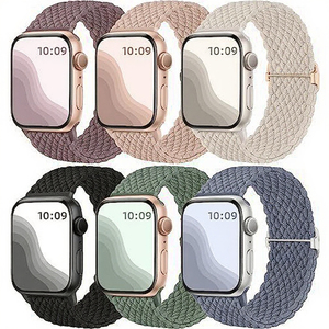<span class=keywords><strong>Bracelet</strong></span> de montre en nylon personnalisé de la série de luxe pour <span class=keywords><strong>Apple</strong></span> <span class=keywords><strong>Watch</strong></span> Ultra 49mm 44 41 38mm <span class=keywords><strong>Bracelet</strong></span> élastique à boucle tressée - Product Image 1