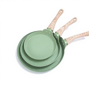 Set di 3 Padelle Antiaderenti in Alluminio di Alta Qualità con Rivestimento Multistrato, Colore Verde-Grigio, Stile Americano, Adatte al Forno per Casa e Esterno - Product Image 1