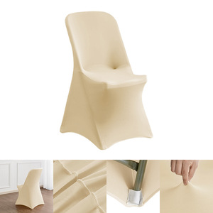 Modern Nordic Solid Color Elastic Folding <strong>Chair</strong> <strong>Cover</strong> Simple Luxury Style Printed for Hotels Offices Conferences Weddings - Product Image 3
