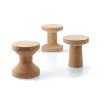 Tabourets ronds en liège naturel pour salon, bar à domicile, tables d'appoint pour champagne et vin